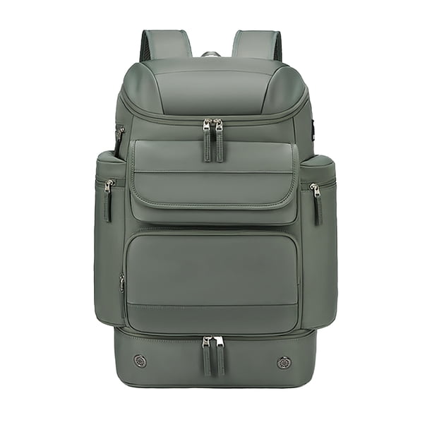 Mochila de viaje Cateissary de PU impermeable con Múltiples compartimentos Ejercito verde
