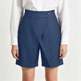 thumbnail image 6 of Bosfbaoi Women's Denim Skort Wrap Design Shorts Summer Button Waistband Streetwear Shorts, 6 of 9