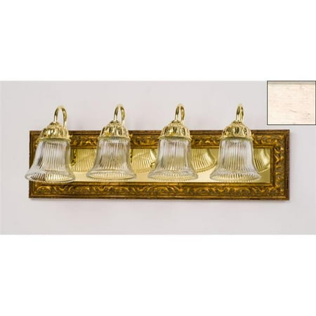 31 Wipe Off Activity Afina Corporation LT31RRUSWT 31 in.Recessed Mount Traditional Light Bar - Rustic Wood Off White ()