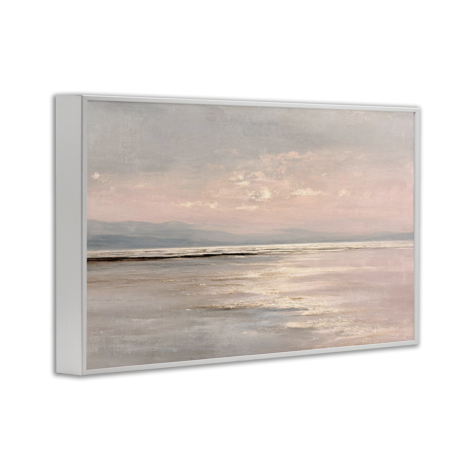 Stupell Industries Vast Blush Seascape White Framed Giclee Art, design by Jacky Ngan