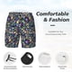 thumbnail image 3 of Fotbe Purple-Gold Triangles Traje de Baño para Hombre – Shorts de Natación de Secado Rápido con Forro y Bolsillos-Large, 3 of 6
