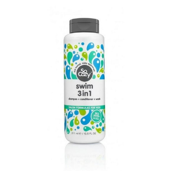 SoCozy Splash Swim 3 in 1 Shampoo + Conditioner + Wash, 10.5 Ounce