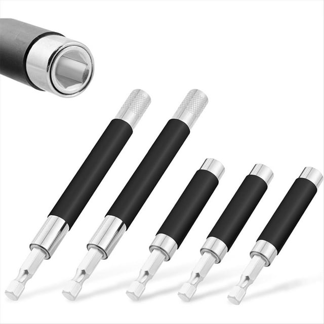 Portabrocas de 3,1/4,7 Pulgadas, 5 Extensiones de Broca, Portabrocas Magnético Hexagonal de 1/4 Pulgadas, Portabrocas de Extensión de Carbono