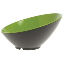G.E.T. Brasilia 24 oz Green Melamine Cascading Bowl - 9 1/4"Dia x 4 3/4"H #B-792-G/BK