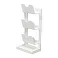 thumbnail image 1 of Soporte para tapa de olla, estante para utensilios montado en la puerta del gabinete o en la pared, fácil de limpiar para un uso fácil y Blanco de 3 niveles, 1 of 7