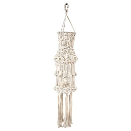 

Macrame Lamp Shade | Decorative Boho Pendant Lampshade | Handwoven Bohemian Ceiling Chandelier Light Covers for Living Room Bedroom Dorm Wedding Home Decor(Bulb not Included)