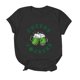 thumbnail image 2 of Camiseta Estampada del Día de San Patricio Fiudx para Mujer con Cuello Redondo y Manga corta, 2 of 4
