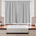 thumbnail image 2 of Ambesonne Aztec Kitchen Curtains, Monochrome Inca Crosses Print, 55"x39", Charcoal Grey and White, 2 of 3