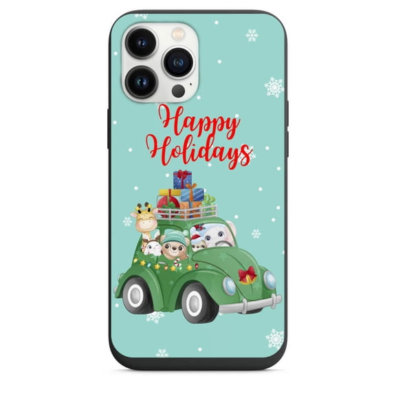 Happy Holiday Animals Delivering Gifts Phone Case for iPhone 7 8 X XS XR SE 11 12 13 14 Pro Max Mini Note 10 20 s10 s10s s20 s21 20 Plus Ultra