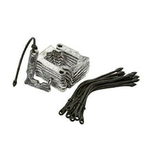 Rig'Em Right Waterfowl J-Weight Decoy Anchors for Deep Water Hunting with Bungee Cords for Easy Anchor Line Storage (6-oz Weights/Per Dozen)