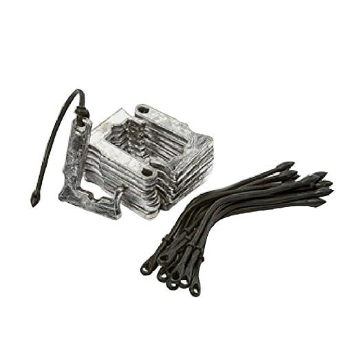 Rig'Em Right Waterfowl J-Weight Decoy Anchors for Deep Water Hunting with Bungee Cords for Easy Anchor Line Storage (6-oz Weights/Per Dozen)