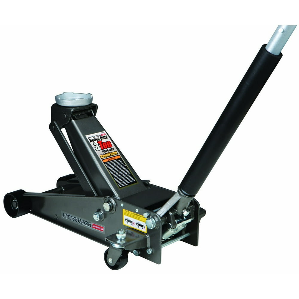 Pittsburgh Floor Jack 3 ton Steel Heavy Duty Rapid 3 1/2 Pump Heavy