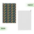 thumbnail image 2 of Lsque Blue Floral Premium Golf Towel - Ultra Absorbent and Quick Drying Microfiber Towel with Carabiner - Gift for Men -24" X 16", 2 of 8