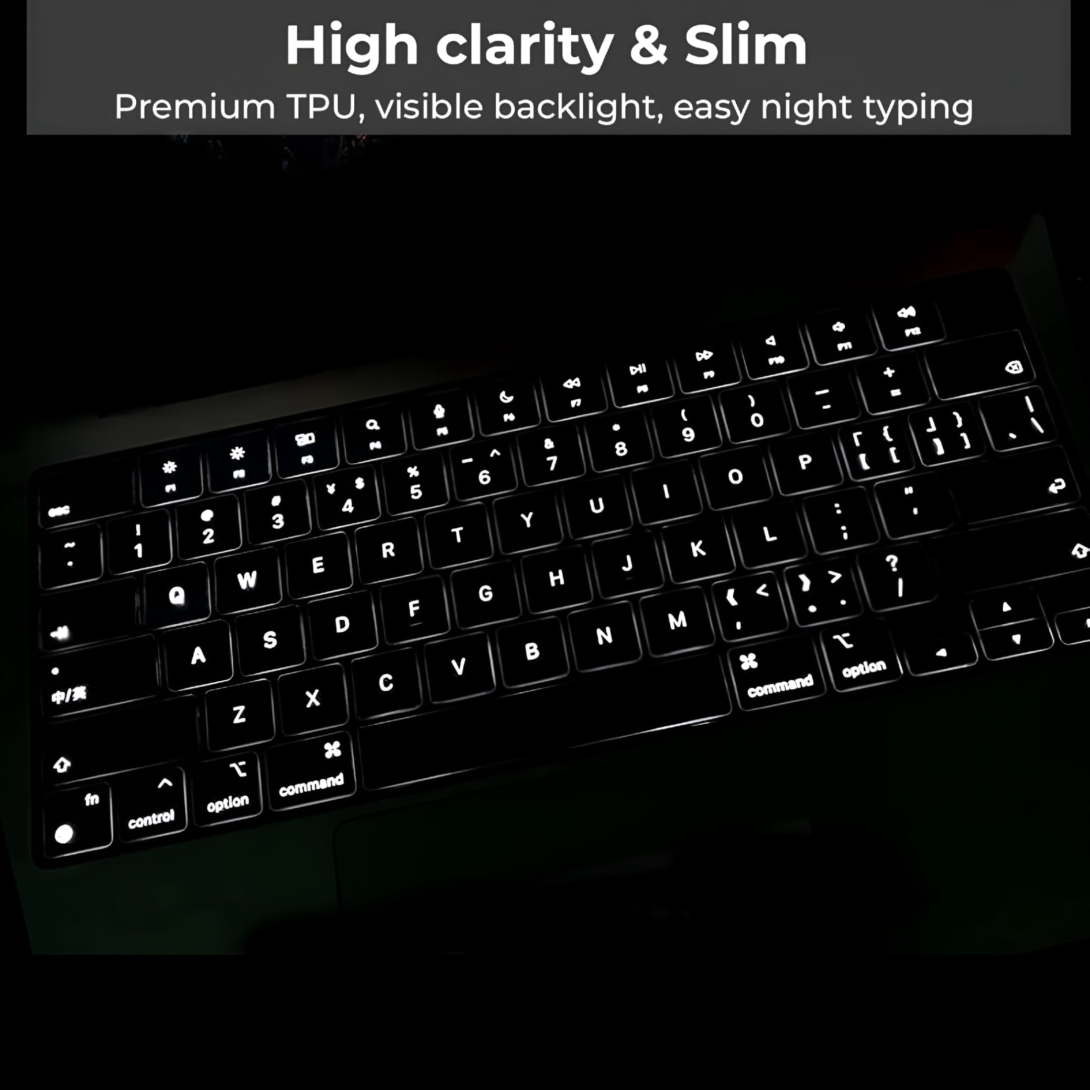 Keyboard Cover Skin Protector for MacBook Pro 14 16 Air 13 15 Neo, Clear TPU Waterproof Dustproof Laptop Accessories