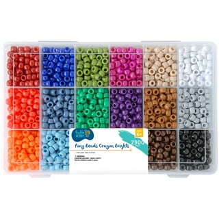 BeadTin Jelly Sparkle Mix 6.5mm Mini Barrel Pony Beads (1000pcs) 