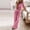 Pink, variant on Tbopshirt Women's 2 Piece Outfits Women's Summer Short Sleeve Crewneck Tops Long Pants Comfortable Homewear Two-piece Set Wide Leg Pants