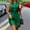Green, variant on Miss Dress Fall Clothes Women Casual V-Neck Knee-Length Dress Fashion Pullover Neck High Waist Sleeveless Dress