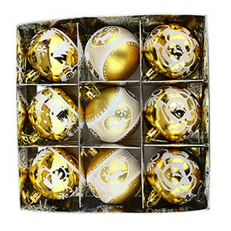

Decor Store Christmas Ball Pendant Festive Exquisite Ornamental Shiny Xmas Tree Color Painted Balls Decor for Christmas