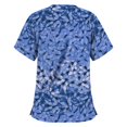 thumbnail image 2 of Pntutb Blusa de uniforme de trabajo con cuello en V y manga corta para mujer Pntutb Pntutb-5445, 2 of 3