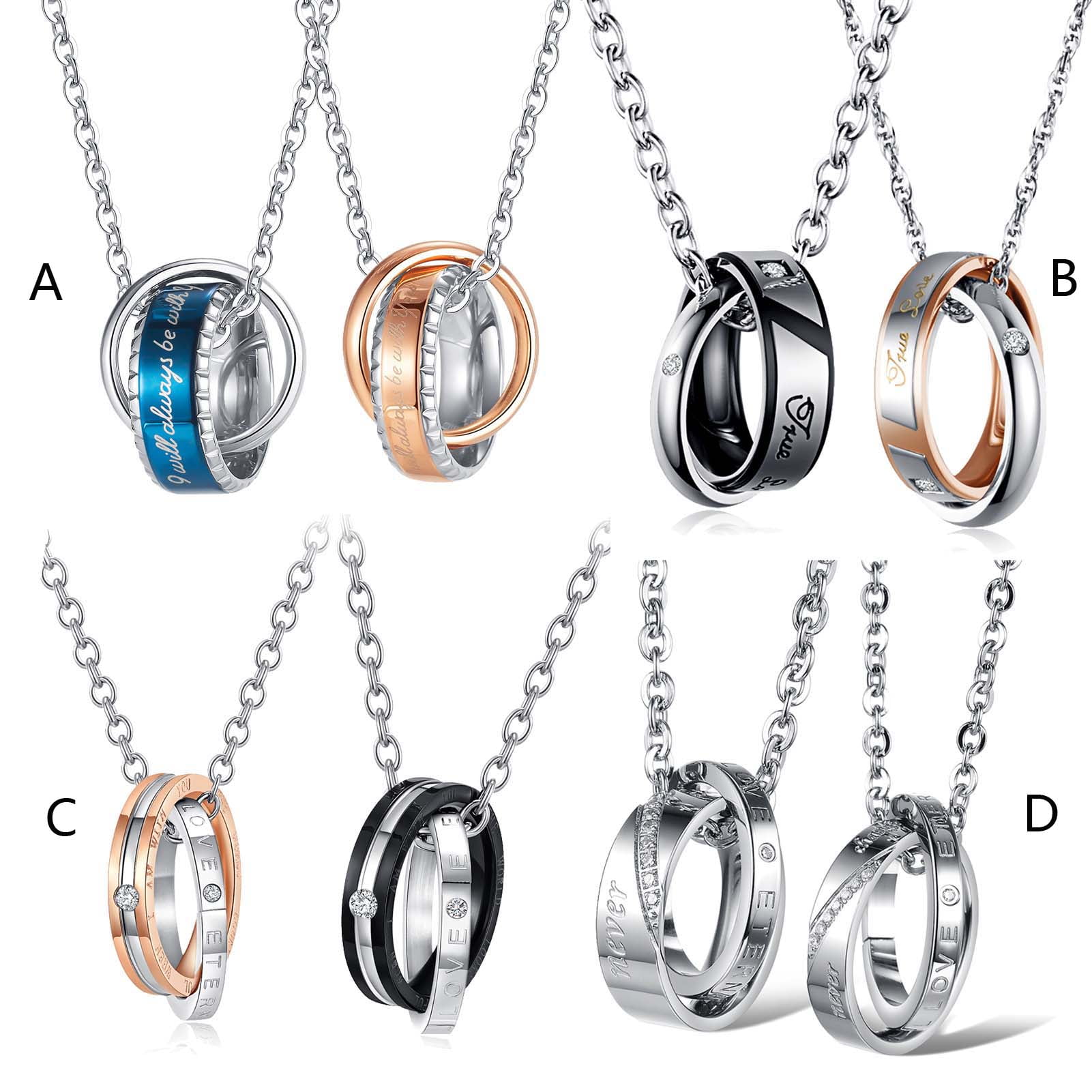 Couples store ring necklaces