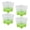 Green, variant on Riousery 20 Pcs Square Silicone Nursery Pot Planters Variety Pack Reusable Seed Starting Pots with Drainage Holes for Indoor Outdoor Plants Gardening Grey 3.94 inches / 10 cm