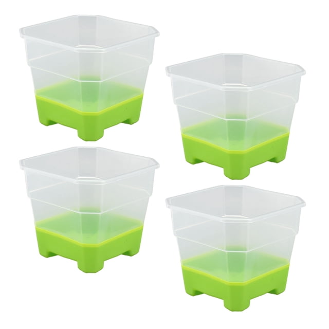 20 Pcs Pots de Pépinière Carrés en Silicone Réutilisables, Design Transparent pour Observer la Croissance et Promouvoir les Racines, Matériau Durable, avec Étiquettes de Plantes