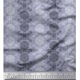 thumbnail image 3 of Soimoi polyester Crepe Fabric Damask Ethnic Decor Fabric Printed Yard 42 Inch Wide, 3 of 3