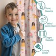 thumbnail image 3 of Blackout Kids Curtains,Princess Carriage Pattern Childrens Insulated Curtains Set Of 2,Bedroom Essentials,Toddler Room Decor 42"x63", 3 of 5