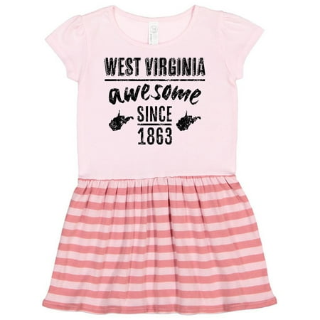 

Inktastic West Virginia Awesome Since 1863 Gift Toddler Girl Dress