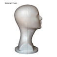 thumbnail image 6 of solautey Female Foam Mannequin Head for Wig & Hat Display - Realistic Foam Head with Stable Base for Hairstyling, Jewelry, White Foam Wig Head, 6 of 6