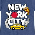 thumbnail image 3 of Instant Message - New York City Collage  - Toddler & Youth Girls Short Sleeve Graphic T-Shirt, 3 of 6
