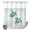 Blue, variant on No Hook Shower Curtain, Teal Turtles Coastal Shower Curtains for Bathroom with See Through Top Window, Summer Ocean Sea Watercolor Waterproof & Washable Bath Curtain Stand Up Stall 36"x72"