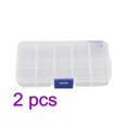 thumbnail image 1 of Youkk 2pcs 10 Grid Detachable Compartment Rhinestones Box Jewelry Case Crafts Nail Art Tips Storage Organizer, 1 of 8