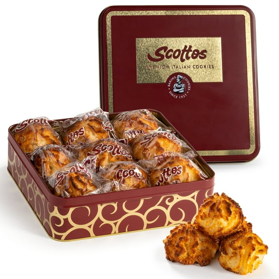 Scotto's Cookies - Organic Coconut Macaroons –Pack of 9 , Individually Wrapped
