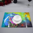 thumbnail image 2 of MKHERT Watercolor Beautiful Chameleon Hidden in The Woods Placemats Table Mats for Dining Room Kitchen Table Decoration 12x18 inch,Set of 4, 2 of 4