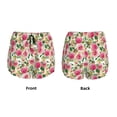 thumbnail image 5 of Picia Rose Flowers Pattern Women's 2 in 1 Athletic Running Shorts High Waisted Workout Casual Gym Sweat Shorts with Comfy Liner Zipper Pockets-Small, 5 of 9