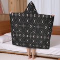 thumbnail image 5 of Black Moon Star Pattern Hooded Bath Towel，50"x30" for Ages 3 To 12 Kids, Quick Dry Lightweight Soft Microfiber Hood Beach Towel Cover Up for Kids, 5 of 7