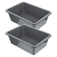 thumbnail image 1 of HLONK 2pcs Commercial Plastic Bus Box Utility Tote Bus Tub Washing Basin Tub with Handle for Restaurant, 1 of 7