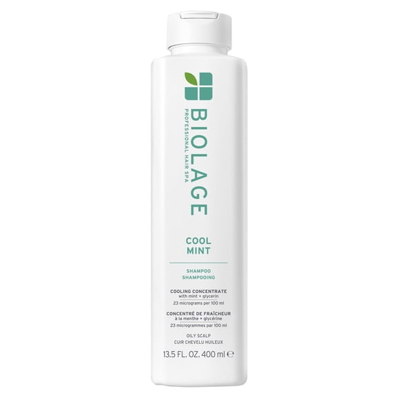 Biolage Cool Mint Shampoo TMA2 - Balancing Shampoo for Oily Scalp, Gently Cleanses, Refreshes & Helps Balance, Mint & Glycerin, Vegan & Paraben-Free, 13.5 Fl Oz, Packaging may vary