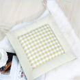 thumbnail image 2 of xiaxaixu Cotton Linen Chair Cushion Plaid Print Thick Square Shape Seat Padding, 2 of 3