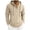 hgg491-Khaki, variant on Yaoyar Men Lightweight Linen Blend Hoodie Shirt Long Sleeve V Neck Button Down Casual Pullover with Adjustable Drawstring