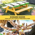 thumbnail image 6 of St. Patrick's Day Table Cloths for 5 Foot Rectangle Tables, Spring Lucky Hats Dogs Grass Striped Patio Waterproof Elastic Fitted Tablecloths, Washable Rectangular Table Cover for Camping, 6 of 8