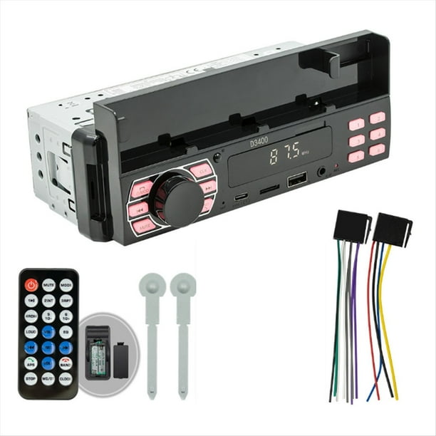 Soporte para Teléfono MP3 de 1 DIN para Coche, Posicionamiento, Protección de Línea, Llamadas Bluetooth Inteligentes, Luz de Color, Control de Voz, Radio FM.