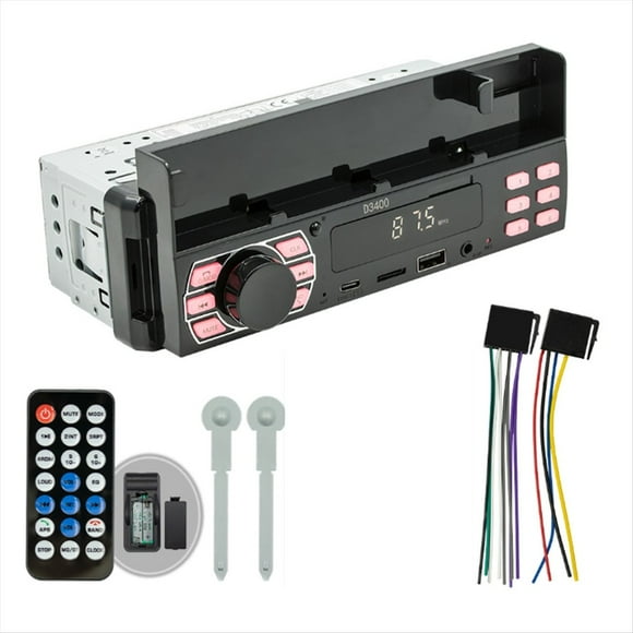 Soporte para Teléfono MP3 de 1 DIN para Coche, Posicionamiento, Protección de Línea, Llamadas Bluetooth Inteligentes, Luz de Color, Control de Voz, Radio FM.