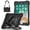 Black, variant on Rugged Case For iPad 5th 6th Generation 9.7 inch & Air 2 & Pro 9.7 Shockproof Cover with Rotatable Stand & Pencil Ring & Strap