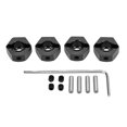 thumbnail image 2 of 4Pcs 12mm Hex Wheel Hubs Nuts Aluminum Alloy High Accuracy Wheel Hex Hubs Drive Adapter for 1/10 Car Black, 2 of 8