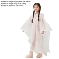 thumbnail image 3 of Kids Rain Poncho, Reusable Waterproof Raincoat with Hooded Cape for Children, Portable Outdoor Rain Gear for Hiking Cycling School Commute, Non-Disposable Thickened EVA Rainwear, 3 of 9
