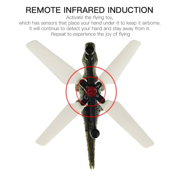 Juguetes voladores Juguetes de dinosaurios Juguete de helic ptero controlado con sensor Juguete de vuelo de dinosaurio controlado a mano Juguete de helic ptero de carga USB para ni os Muyoka Hogar Wal...