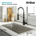 thumbnail image 3 of KRAUS 28 1/2-inch 16 Gauge Pax Kitchen Sink Combo Set with Matte Black Bolden 18-inch Kitchen Faucet and Soap Dispenser, 3 of 14
