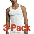 thumbnail image 4 of ToBeInStyle Men's Pack of 3 Sleeveless Scoop Neck Tank Tops - White - 2XL, 4 of 7